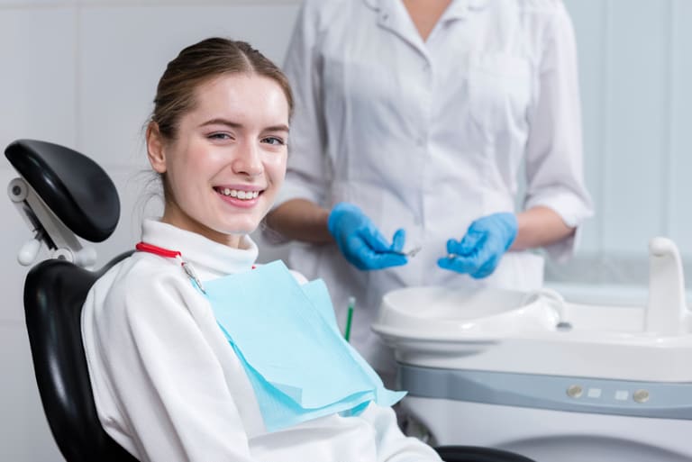 Clear Aligners being carried out in a clinical setting