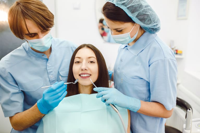 Zirconium Crown being carried out in a clinical setting